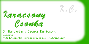 karacsony csonka business card