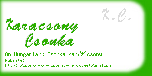 karacsony csonka business card